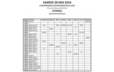 Départementaux Cadets à Vétérans