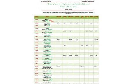 Régionaux - Le Programme !