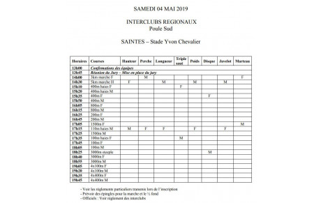 Interclubs - 1er tour à Saintes